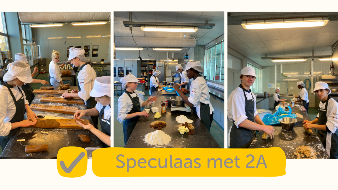 De leerlingen van 2A maken speculaas