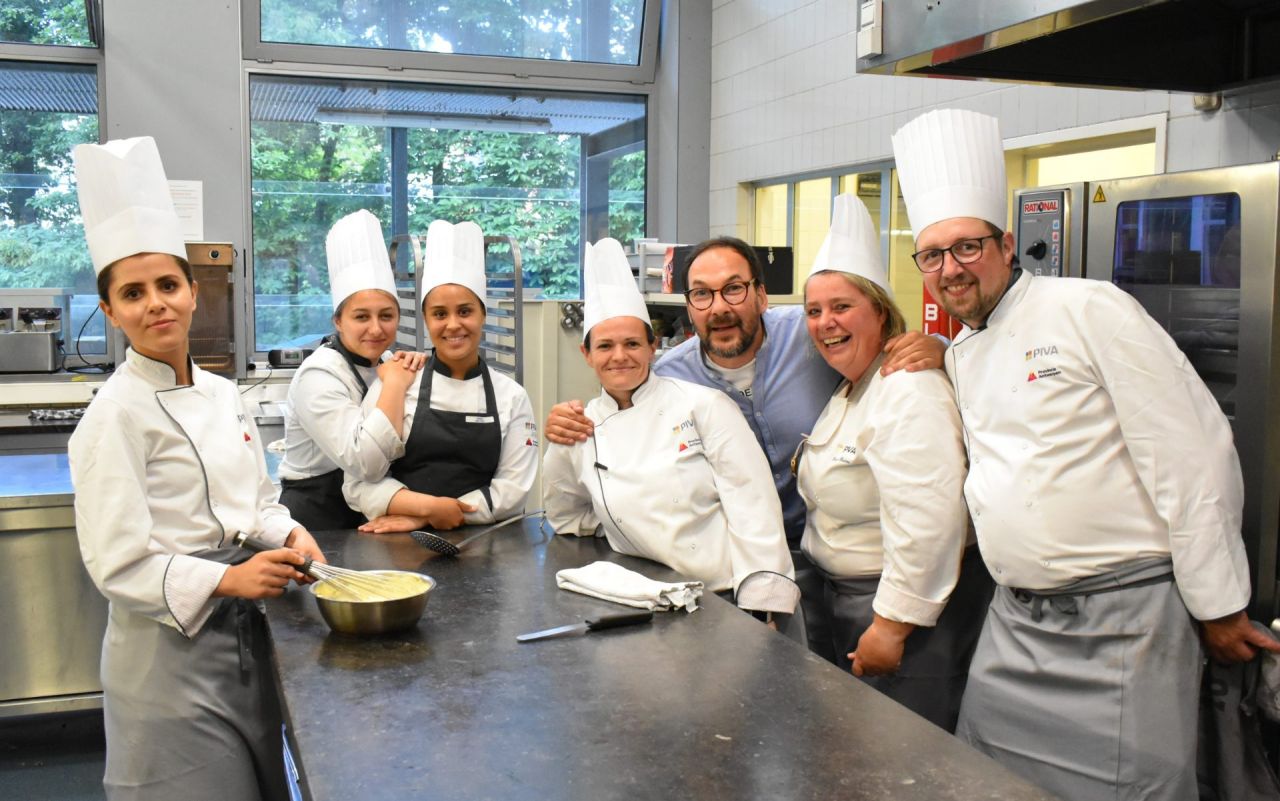 Het PIVA-team tijdens het Peterschapsdiner